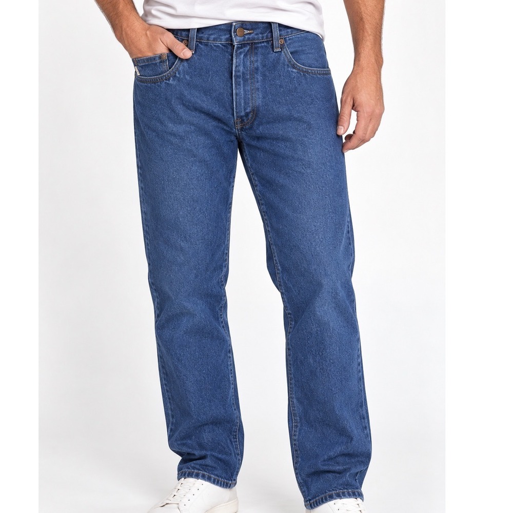 L.L.Bean Double L Classic Fit Jeans 42x34 Mens Stone Wash Straight Leg Denim